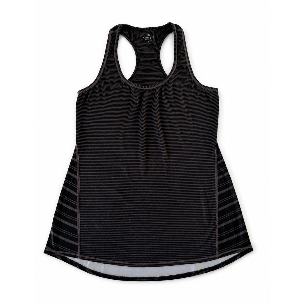 Athleta Chi Tank Top Women S Black Plum Striped Racerback 155516